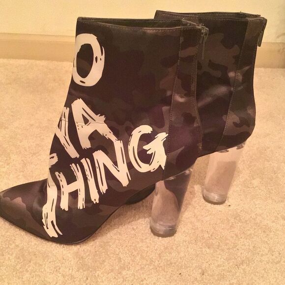 ALDO Limited edition Oceani Camo Do Ya Thing Ankle Boot Bootie - Picture 3 of 7